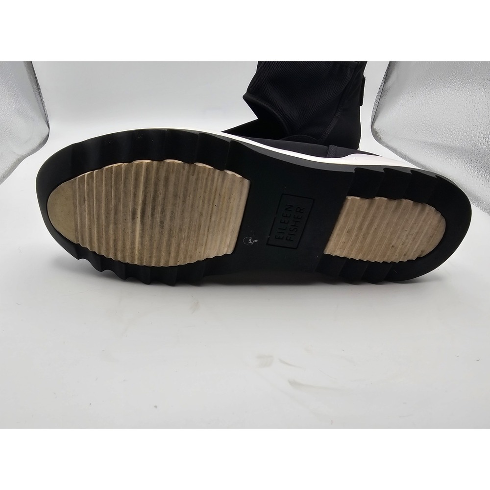 Eileen Fisher Women's Shoes Size 9.6 Black Ankle Stretch Knit Mesh - Picture 8 of 10